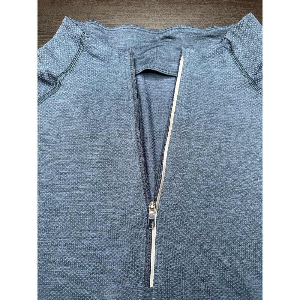 Lululemon Metal Vent Tech 1/2 Zip 2.0 Pullover Mens XL Blue Long Sleeve - Picture 3 of 8